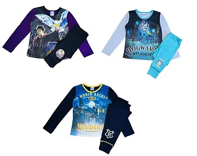Buy Girls Pyjamas Harry Potter Hogwarts Size 5 6 7 8 Yrs Christmas Gift Blue Purple • 4.99£