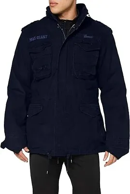Buy Brandit M65 Giant Men's Field Jacket Warm Police Coat Security Liner Parka, Navy • 124£