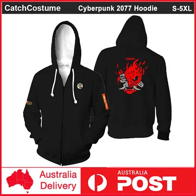 Buy Game Cyber Punk 2077 Hoodie Unisex Sweatshirt Pullover Jumper Zipper Jacket Coat • 24.64£