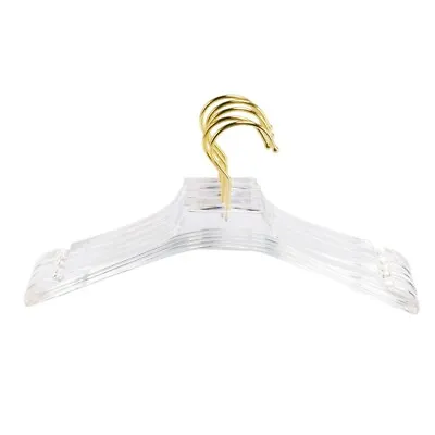 Buy 5 Pcs Clear Acrylic Clothes Hanger With , Transparent Shirts Dress Ee • 26.57£