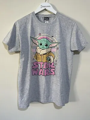 Buy Star Wars The Mandalorian The Stary Child T Shirt Grey Size M Grogu Baby Yoda • 14.99£