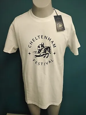 Buy Official Product Cheltenham Festival T-Shirt, Adult Unisex, White Size L. • 7.50£