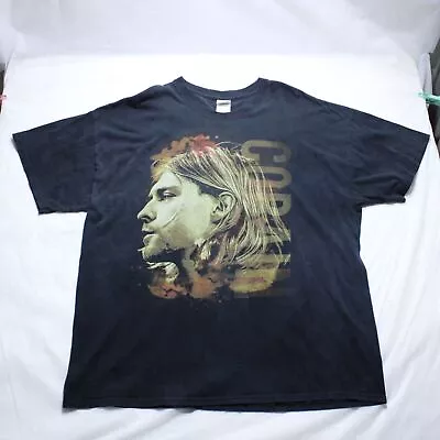 Buy Kurt Cobain T Shirt Mens 2XL Black Nirvana The End Of Music 2015 Faded Metal • 24.99£