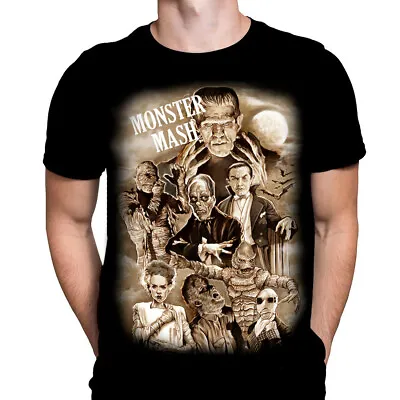 Buy MONSTER MASH  - Black T-Shirt - Sizes S - 5XL -  Horror / 1930's Monster Movies • 21.95£