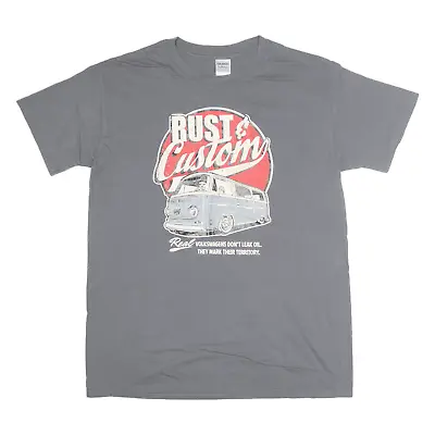 Buy GILDAN Bust & Custom T-Shirt Grey Short Sleeve Mens M • 7.99£