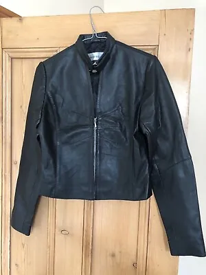 Buy Ladies’ Black Leather Jacket Size Small.  Never Worn. Very Soft Leather • 45£