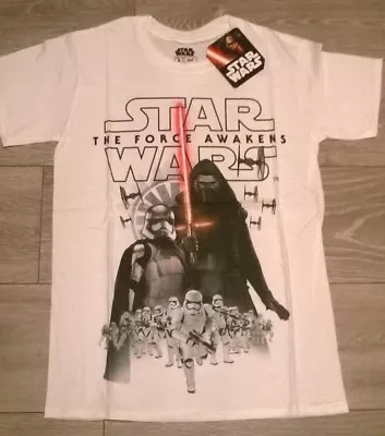 Buy Star Wars T Shirt Official Licensed Disney Product WHITE Villains Composition • 10.99£
