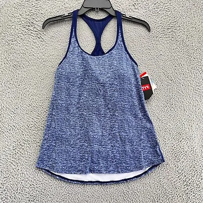 Buy TYR Top Womens Small Blue Striped Taylor Tank Medium Support New • 14.42£