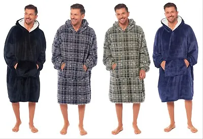 Buy Mens Oversized Hoodie Ultra Soft Teddy Fleece Warm Cosy Snuggle Poncho Blankets • 17.90£