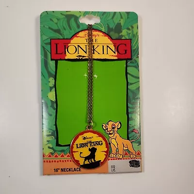 Buy The Lion King Simba Disney Necklace - 2 1/4  Long - New On Card RARE • 10.60£