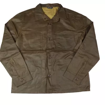 Buy CLOTH & CUT Men's Wax Chore Coat Jacket, Antique Brown • 199.99£