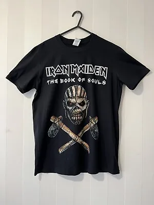 Buy Used Iron Maiden Black Gildan T Shirt The Book Of Souls Size Medium • 14£