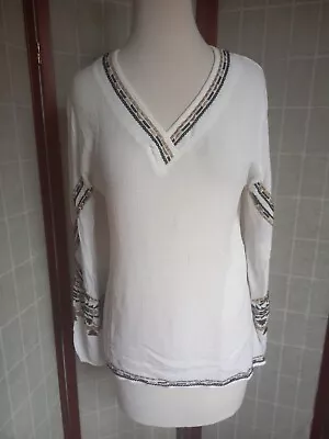 Buy Soft Surroundings Women's Tunic Blouse Size L Embroidered Long Sleeve Peasant • 26.90£