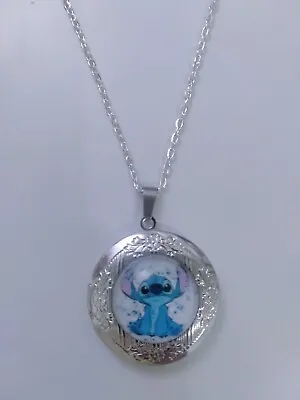 Buy Lilo & And Stitch Locket Necklace Pendant Charm Jewellery Gift Chain • 7.95£