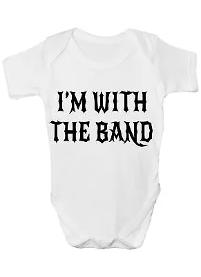 Buy I'm With The Band Rock Music Babygrow Vest Baby Clothing Funny Gift  • 7.50£