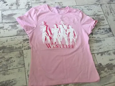 Buy Rare Vintage Westlife T Shirt 2006 European Tour Shirt Lady Fit Pink Small • 20£