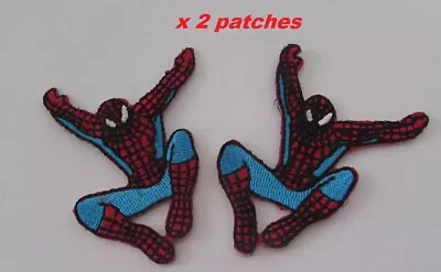Buy Marvel SPIDERMAN  Iron/Sew On Patch Badge T-shirt Kids Clothing X 2 • 2.45£