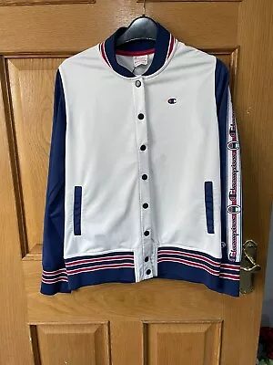 Buy Vintage Champion Jacket Size M Blue & White Used • 14.99£