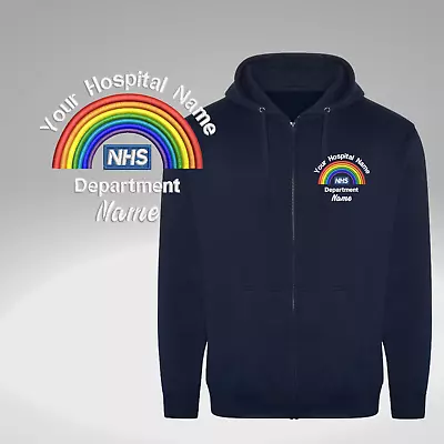 Buy NHS Hoodie Embroidered | Rainbow Hoodie Embroider | Your Name | Department Name • 25.66£