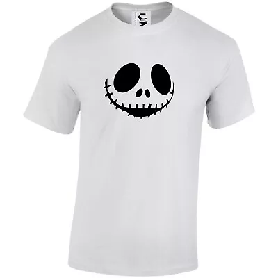 Buy Halloween T-shirt Jack Face Jack Skellington Top Shirt Adult Teen & Kids Sizes • 10.99£