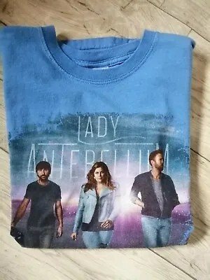 Buy LADY ANTEBELLUM Tour T Shirt WHEELS UP 2015 Small SKY BLUE Band Graphic DATES • 35£