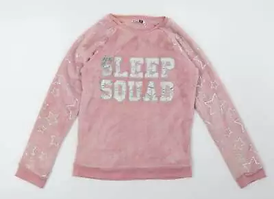 Buy Pep &Co Girls Pink Polyester Pyjama Top Size 10-11 Years Pullover - Sleep Squad • 5.25£