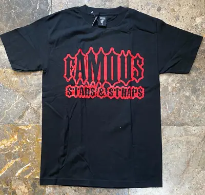 Buy Famous Stars & Straps Tshirt Mens Black Red Print  Small • 29.99£