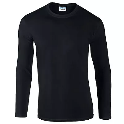 Buy Gildan Softstyle Mens Long Sleeve T-Shirt Tee T Shirt Unisex Womens Crew Neck • 9.75£