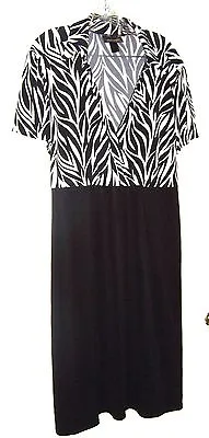 Buy Ashley Stewart Black And White Dress Floral Leaf Print Top Solid Skirt Sz 2X 3X  • 28.34£