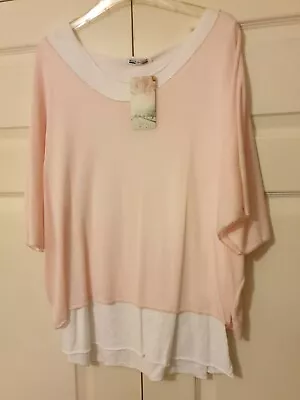 Buy Double Layer Top One Size Pink • 12£