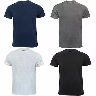 Buy Mens Plain T-shirt Cotton Crew Neck Mens T-Shirts Tee Top Regular Casual CHEAP • 5.99£