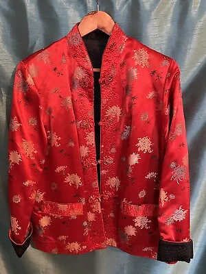 Buy Reversible, Red And Black, 100% Silk, Chinese Jacket Size Medium • 20£