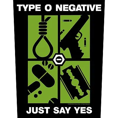 Buy Type O Negative Just Say Yes Back Patch Official Gothic Metal Band Merch • 12.48£