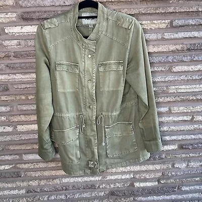 Buy Per Se Green Military Style Casual 100% Cotton Field Utility  Jacket • 28.77£