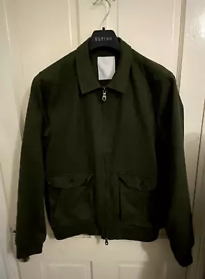 Buy Lyle And Scott Mens Jacket Size M Olive Green Retro Military • 20£