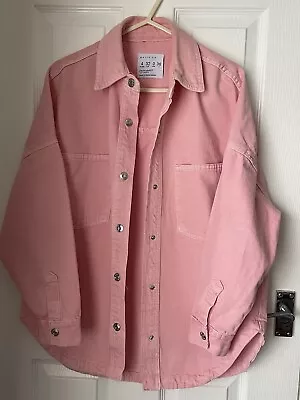 Buy Primark Oversized Pink Denim Shaket Size 4/6 • 5£