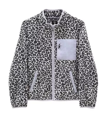 Buy Vans Girls Snow Leopard Fleece Jacket / Nimbus Cloud / RRP £80 • 25£