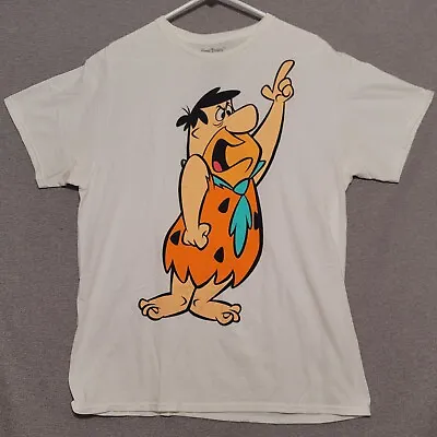 Buy Fred Flintstone Hanna-Barbera Unisex White T-shirt Size Large • 13.55£