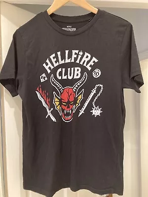 Buy Original Netflix Stranger Things Hellfire Club T Shirt - Mens Small - Black • 3.49£