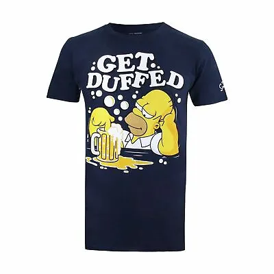 Buy Official The Simpsons Mens Get Duffed T-Shirt Navy S-XXL • 10.49£