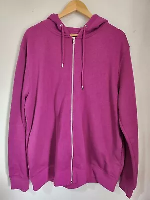 Buy Zip Up Hoodie Jacket Purple Plus Size 22 2XL • 3.20£
