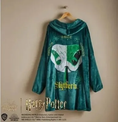Buy Harry Potter Snuddie Snuggle Snoodie Hoodie Oversized Fleece Slytherin 7-10 Yrs • 17.99£