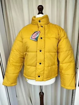 Buy Mustard Puffer Jacket With Hood In Collar Size: L • 15£