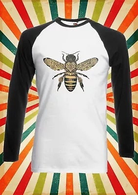 Buy Bee Drawing Moth Insect Tattoo Men Women Long Short Sleeve Baseball T Shirt 1556 • 9.95£