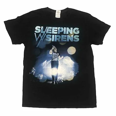 Buy Sleeping With Sirens Concert Tour T-Shirt Band Photo Navy/Black - Size Medium • 16.99£