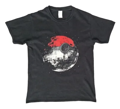 Buy Star Wars Deathstar Pokeball T Shirt Mens UK Small Black • 12£