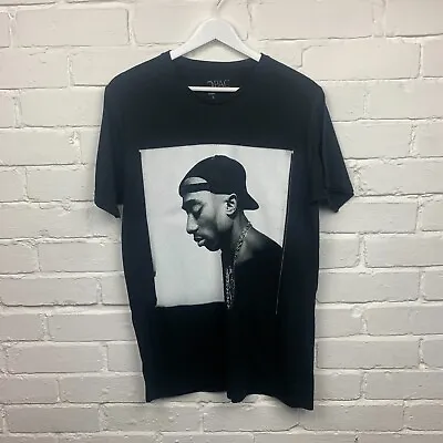 Buy 2Pac T-Shirt Mens Small Black Graphic Print Tupac Cotton Crew Neck Short Sleeve • 7.99£