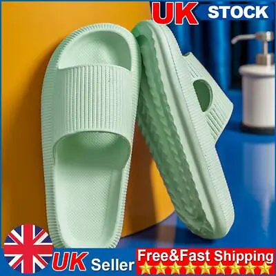 Buy Cool Slippers Anti-Slip Home Couples Slippers Elastic For Walking (Green 40-41) • 9.79£