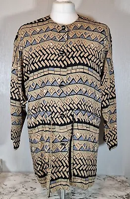 Buy Womens Vintage Joseph Ribkoff Size XL 90s Jacket Aztec,Artsy,Boho,Tribal • 49.99£