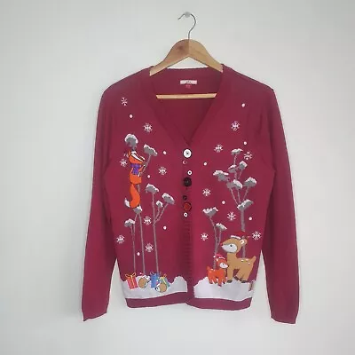 Buy Joe Browns Knitted Jumper Festive Christmas Winter AnimalsJumper Cardigan UK 16  • 25£